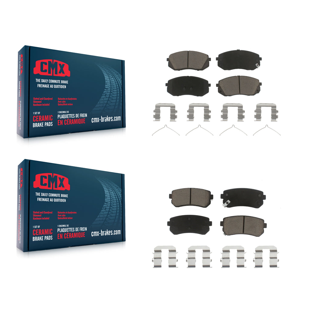 Front Rear Ceramic Brake Pads Kit For Hyundai Sonata With Manual Parking