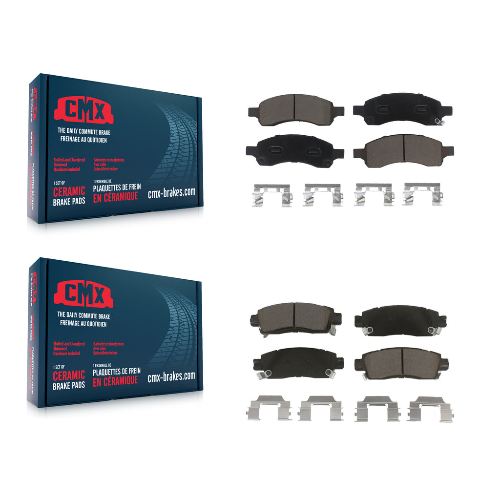 Front Rear Ceramic Brake Pad Kit For Chevrolet Trailblazer GMC Envoy EXT XL Saab