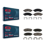 Front Rear Ceramic Brake Pad Kit For Chevrolet Trailblazer GMC Envoy EXT XL Saab