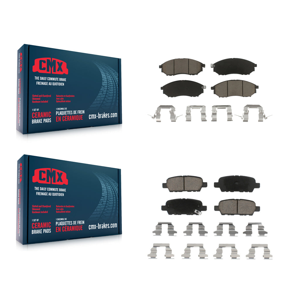 Front Rear Ceramic Brake Pad Kit For INFINITI Nissan G37 Murano G35 FX35 M35 M37