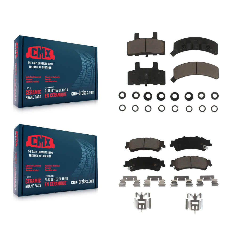 Front Rear Ceramic Brake Pads Kit For GMC Yukon Cadillac 60 Special