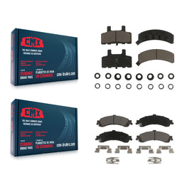 Front Rear Ceramic Brake Pads Kit For 2000 GMC Yukon With Dual Piston Caliper