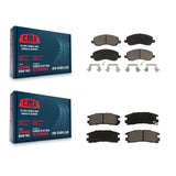 Front Rear Ceramic Brake Pads Kit For Mitsubishi Galant Eclipse Chrysler Sebring