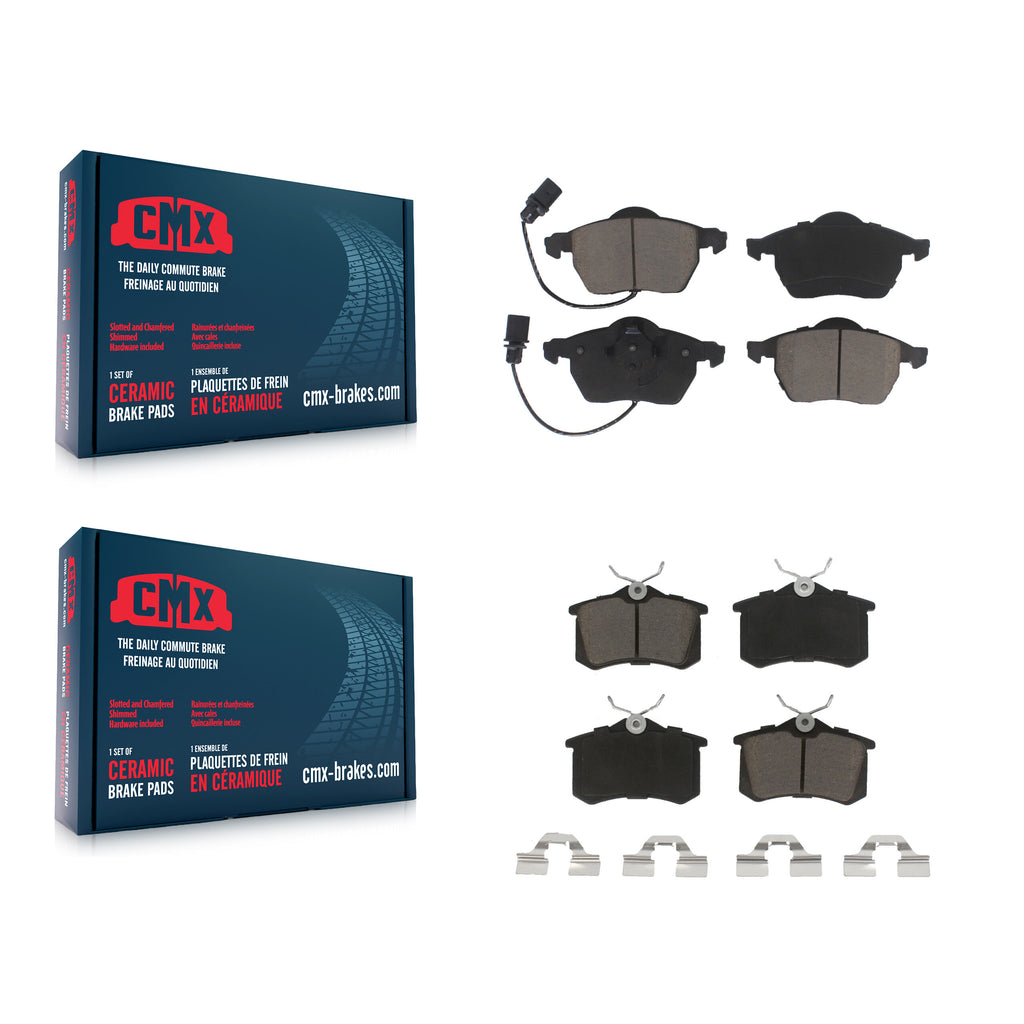 Front Rear Ceramic Brake Pads Kit For Audi A4 Quattro A6 S4
