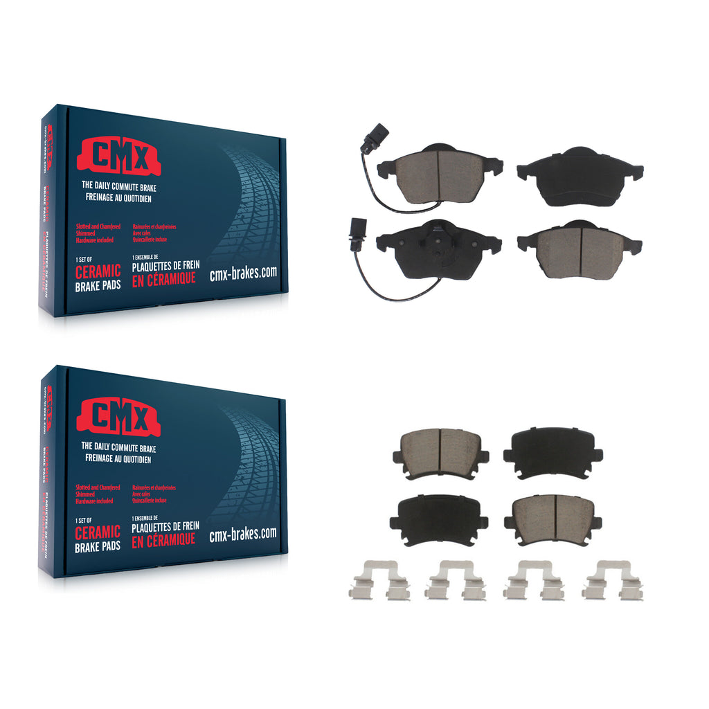 Front Rear Ceramic Brake Pads Kit For Audi A4 Quattro With 288mm Diameter Rotor