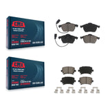 Front Rear Ceramic Brake Pads Kit For Audi A4 Quattro With 288mm Diameter Rotor