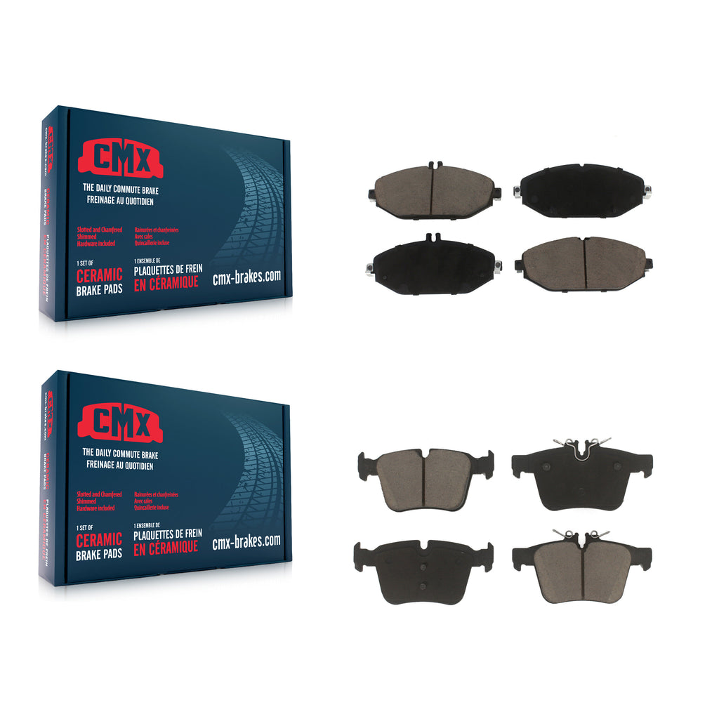 Front Rear Ceramic Brake Pads Kit For Mercedes-Benz C300 Without Sport Package
