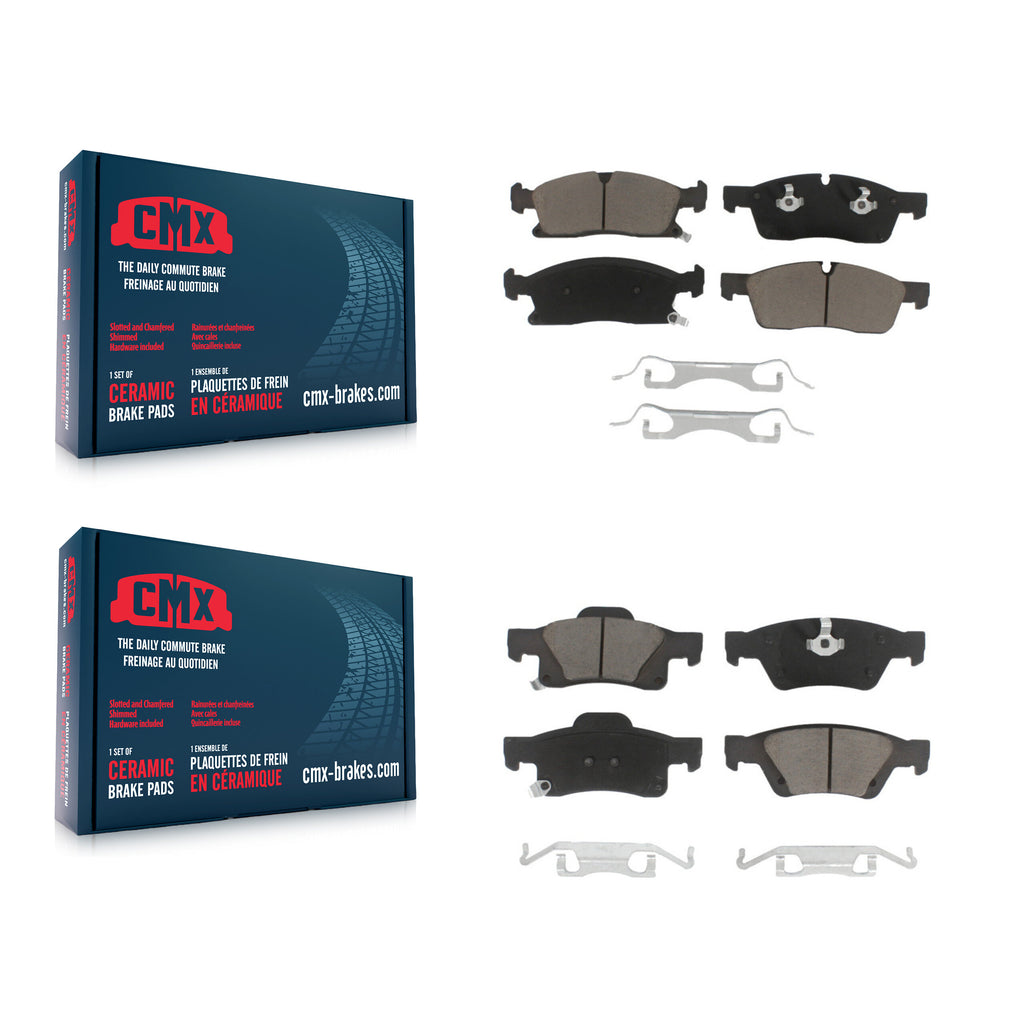Front Rear Ceramic Brake Pads Kit For Jeep Grand Cherokee Dodge Durango WK