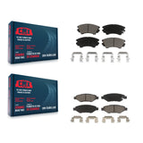 Front Rear Ceramic Brake Pads Kit For 2010-2015 Chevrolet Camaro LT LS