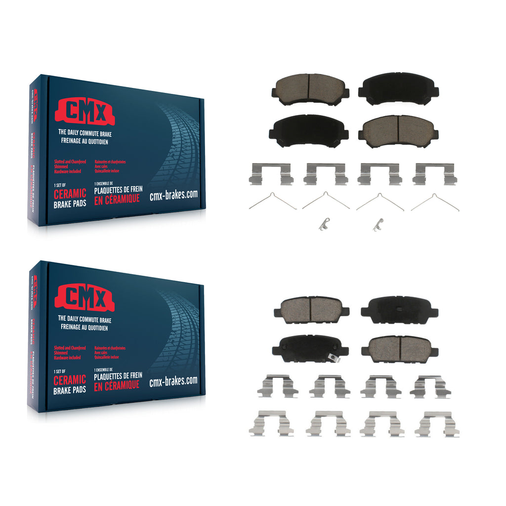 Front Rear Ceramic Brake Pads Kit For Nissan Rogue Maxima Sentra Select Juke