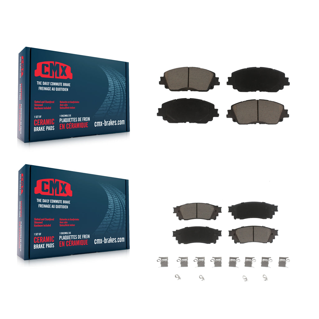 Front Rear Ceramic Brake Pads Kit For Toyota Camry RAV4 Lexus C-HR ES350 Avalon