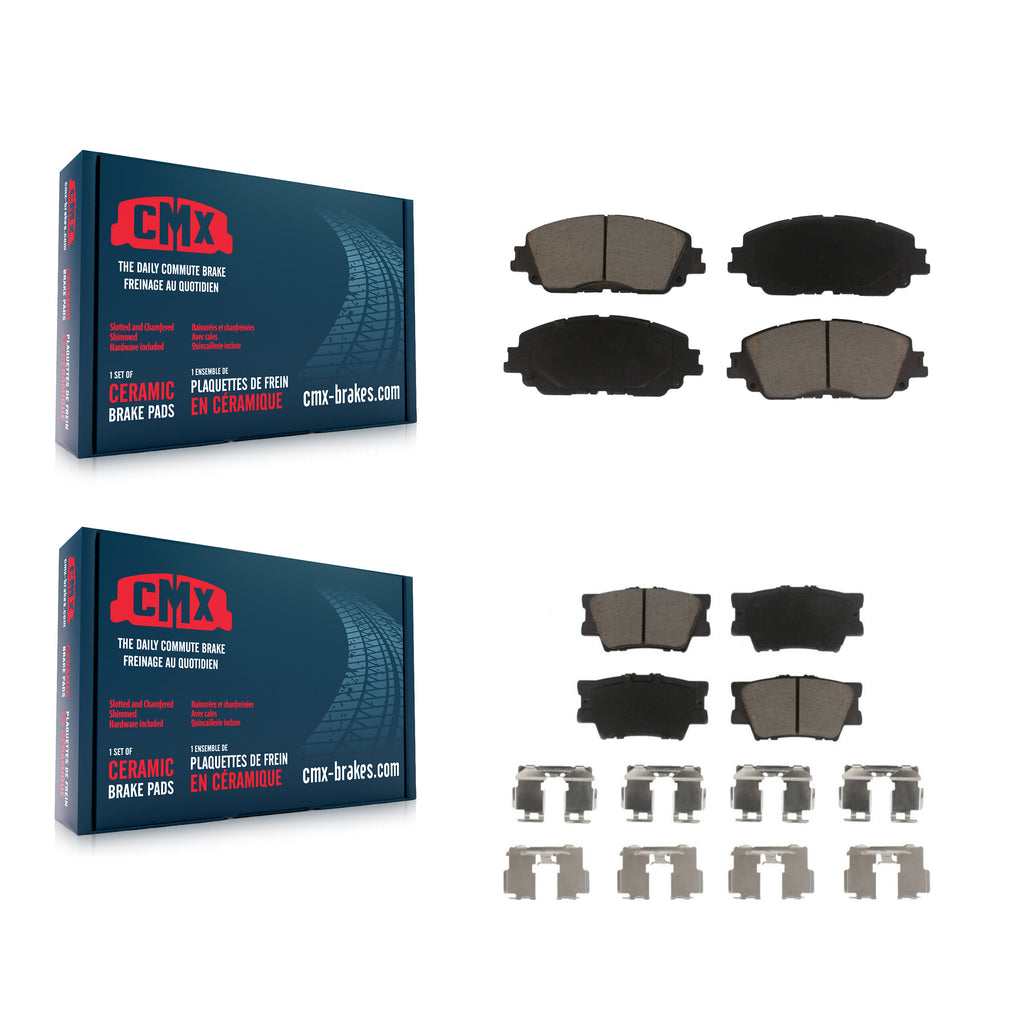 Front Rear Ceramic Brake Pads Kit For Toyota Camry