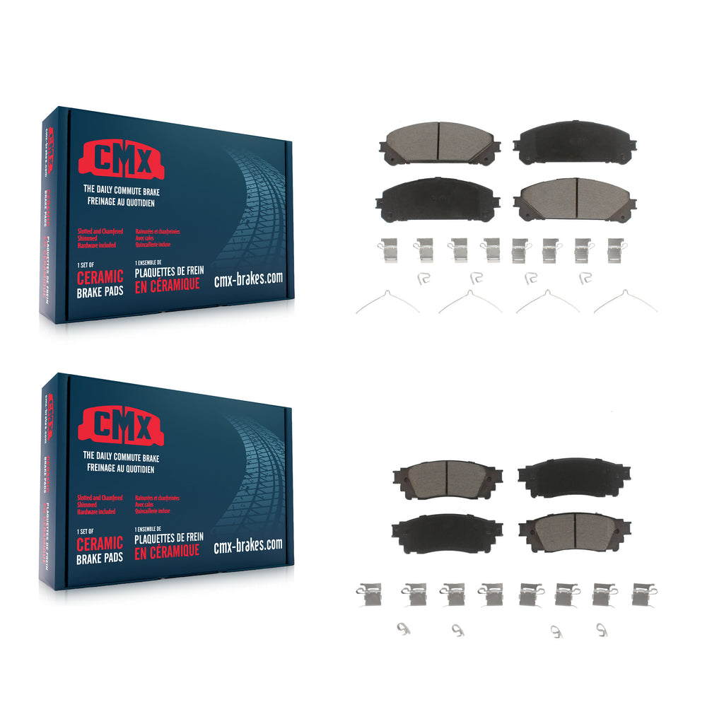 Front Rear Ceramic Brake Pads Kit For Lexus NX200t NX300 Toyota Camry NX300h