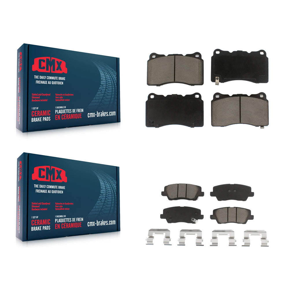 Front Rear Ceramic Brake Pads Kit For Cadillac ATS CTS