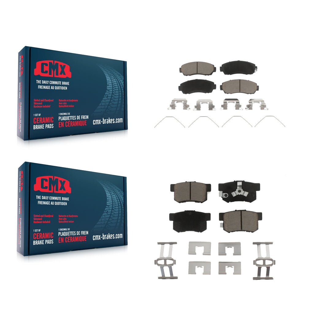 Front Rear Ceramic Brake Pads Kit For Honda CR-V Crosstour Accord