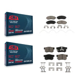 Front Rear Ceramic Brake Pads Kit For Honda CR-V Crosstour Accord