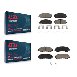Front Rear Ceramic Brake Pads Kit For 2017-2023 Nissan TITAN