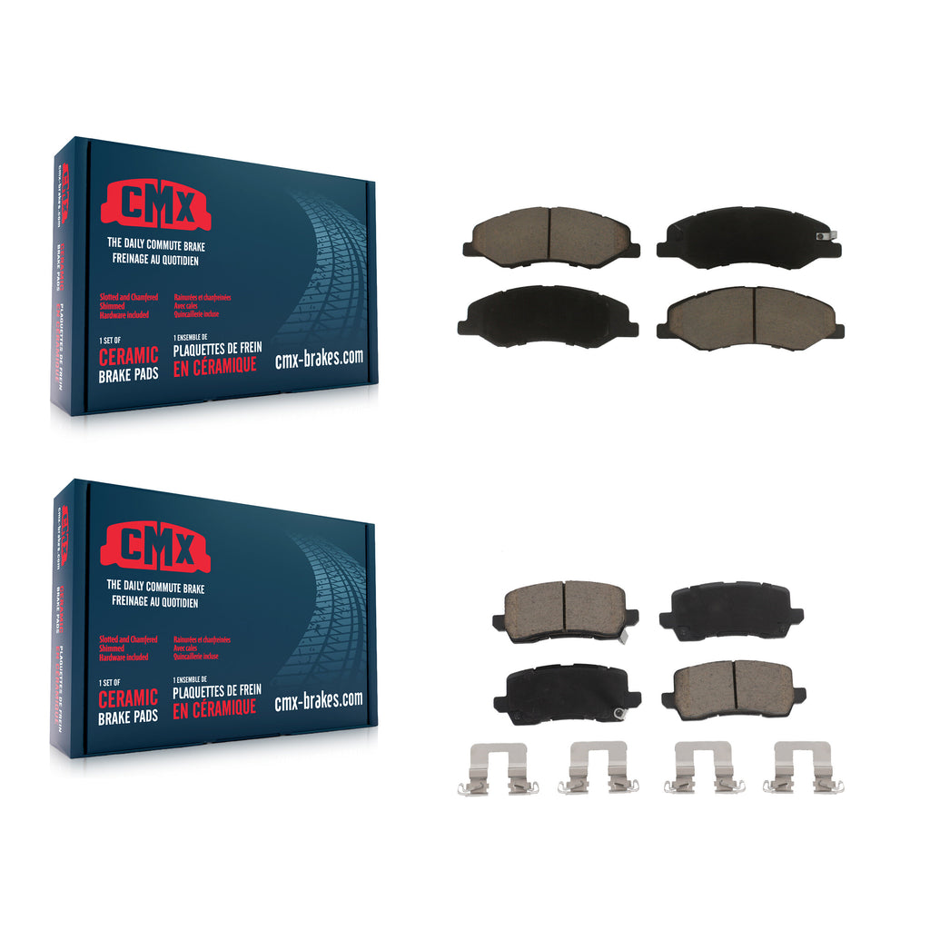 Front Rear Ceramic Brake Pads Kit For 2018-2023 Honda Odyssey