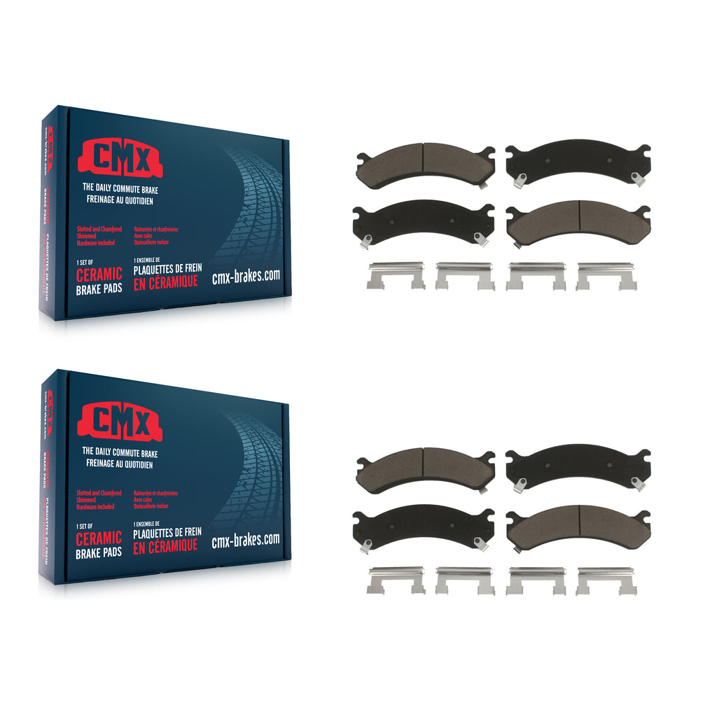 Front Rear Ceramic Brake Pads Kit For Chevrolet Silverado 3500 HD GMC Sierra