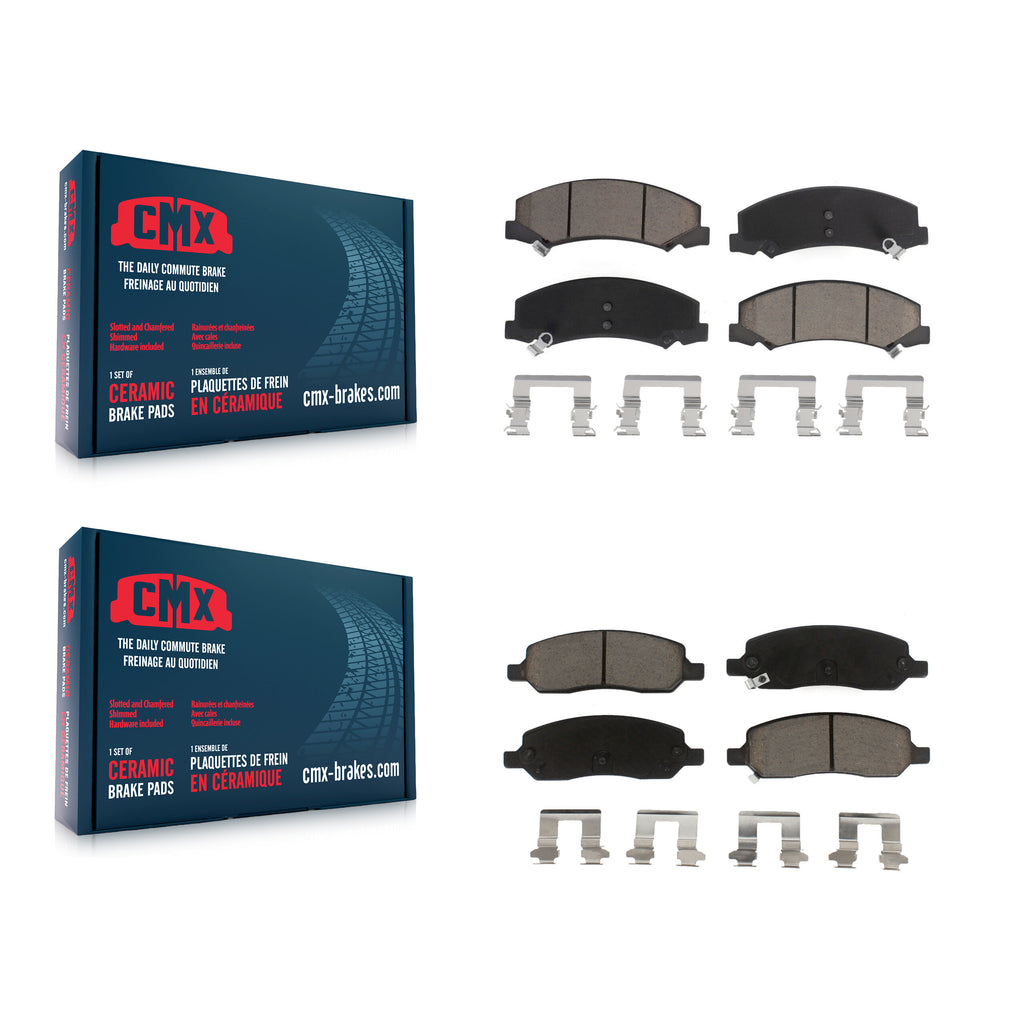Front Rear Ceramic Brake Pads Kit For 2006-2011 Buick Lucerne Cadillac DTS