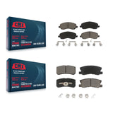 Front Rear Ceramic Brake Pad Kit For Jeep Patriot Compass Chrysler Dodge Avenger