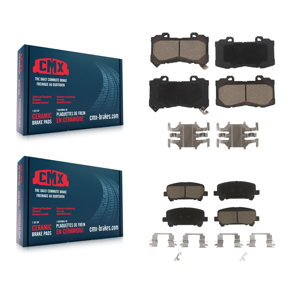 Front Rear Ceramic Brake Pads Kit For 2015-2020 Chevrolet Colorado GMC Canyon