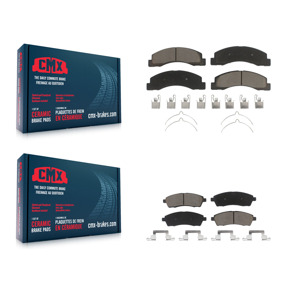 Front Rear Ceramic Brake Pads Kit For Ford F-250 Super Duty F-350 Excursion