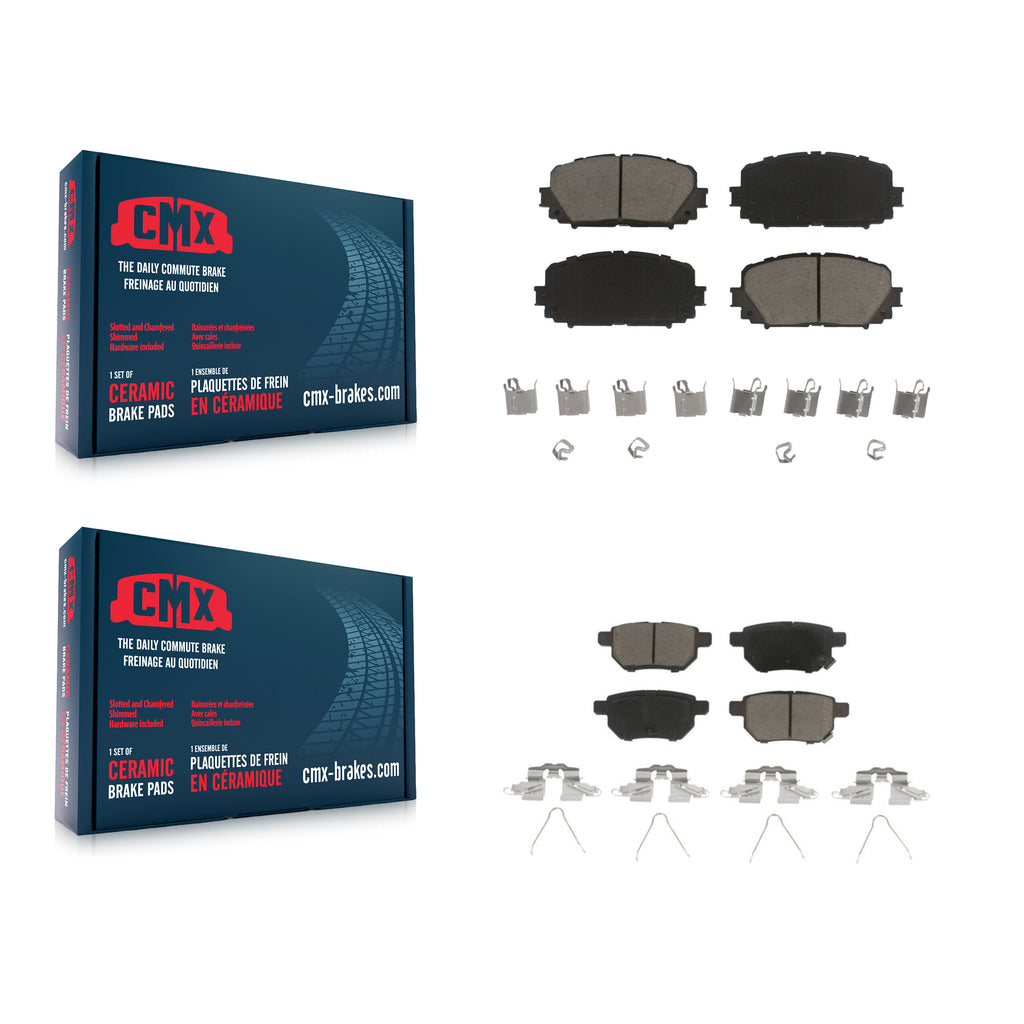 Front Rear Ceramic Brake Pads Kit For Toyota Yaris