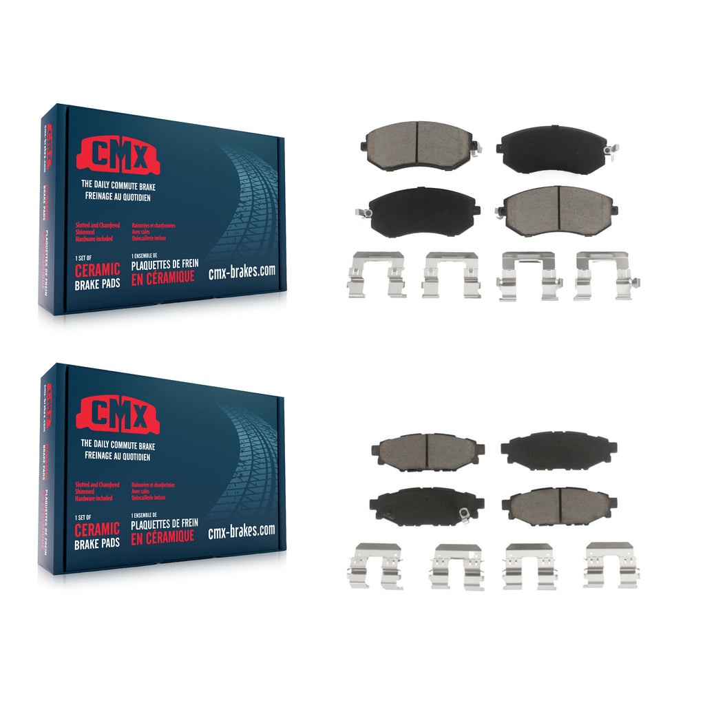 Front Rear Ceramic Brake Pads Kit For Subaru Forester Impreza Outback XV Legacy