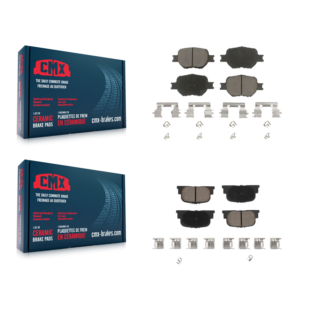 Front Rear Ceramic Brake Pads Kit For 2005-2010 Scion tC