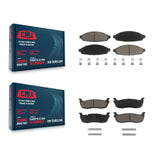 Front Rear Ceramic Brake Pads Kit For 2003-2010 Lincoln Town Car Limousine
