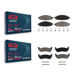 Front Rear Ceramic Brake Pads Kit For Ford Crown Victoria Mercury Grand Marquis