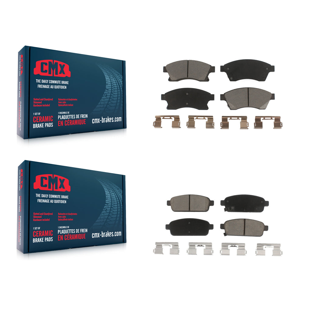 Front Rear Ceramic Brake Pads Kit For Chevrolet Cruze Buick Sonic Encore Trax