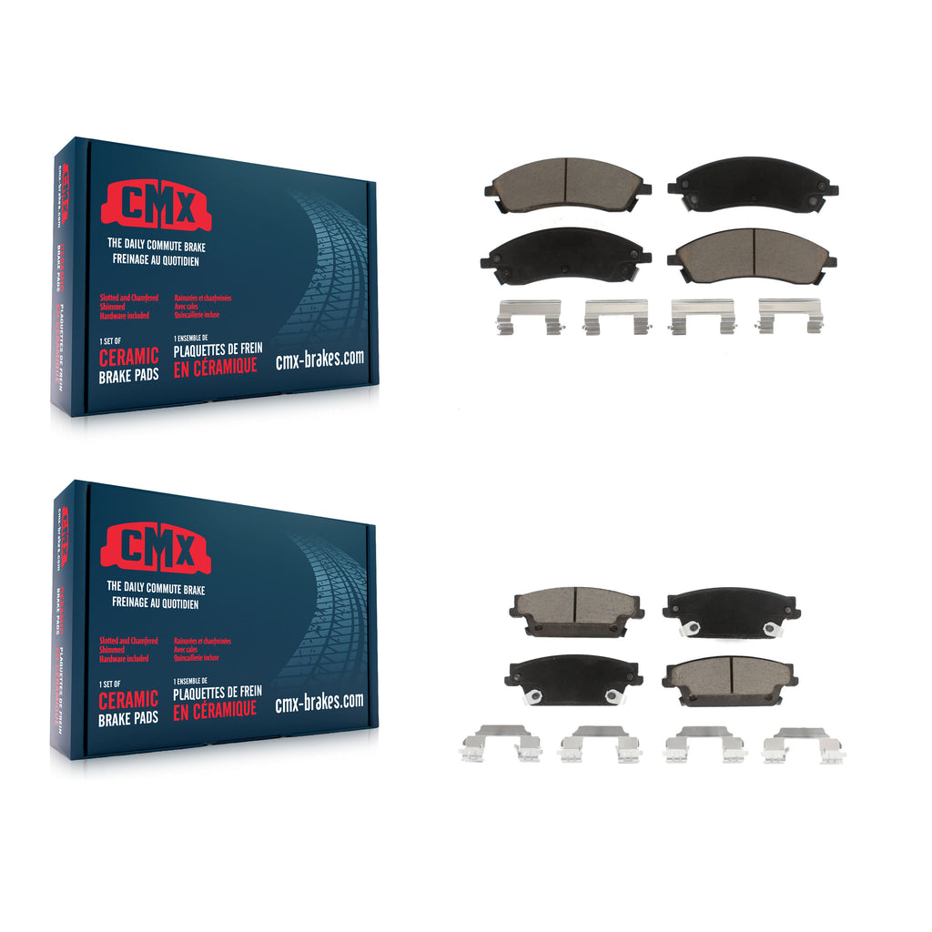 Front Rear Ceramic Brake Pads Kit For Cadillac SRX CTS STS