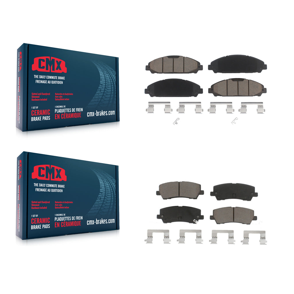 Front Rear Ceramic Brake Pads Kit For Ford Mustang