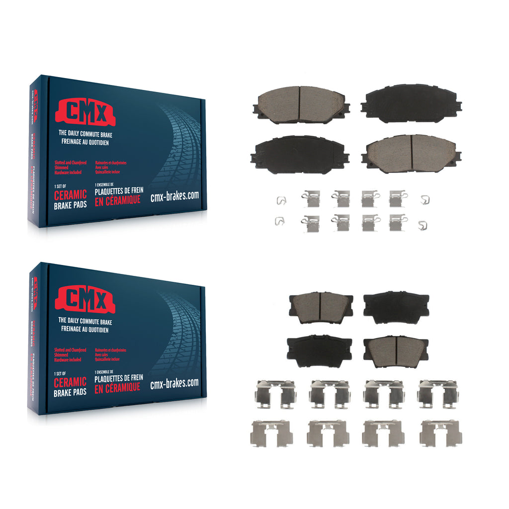 Front Rear Ceramic Brake Pads Kit For Toyota RAV4 Matrix Pontiac Vibe