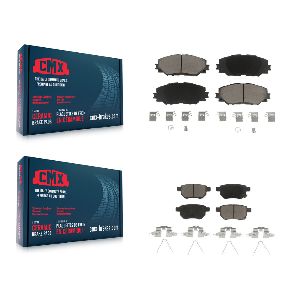 Front Rear Ceramic Brake Pad Kit For Toyota Corolla Scion xB Matrix Pontiac Vibe