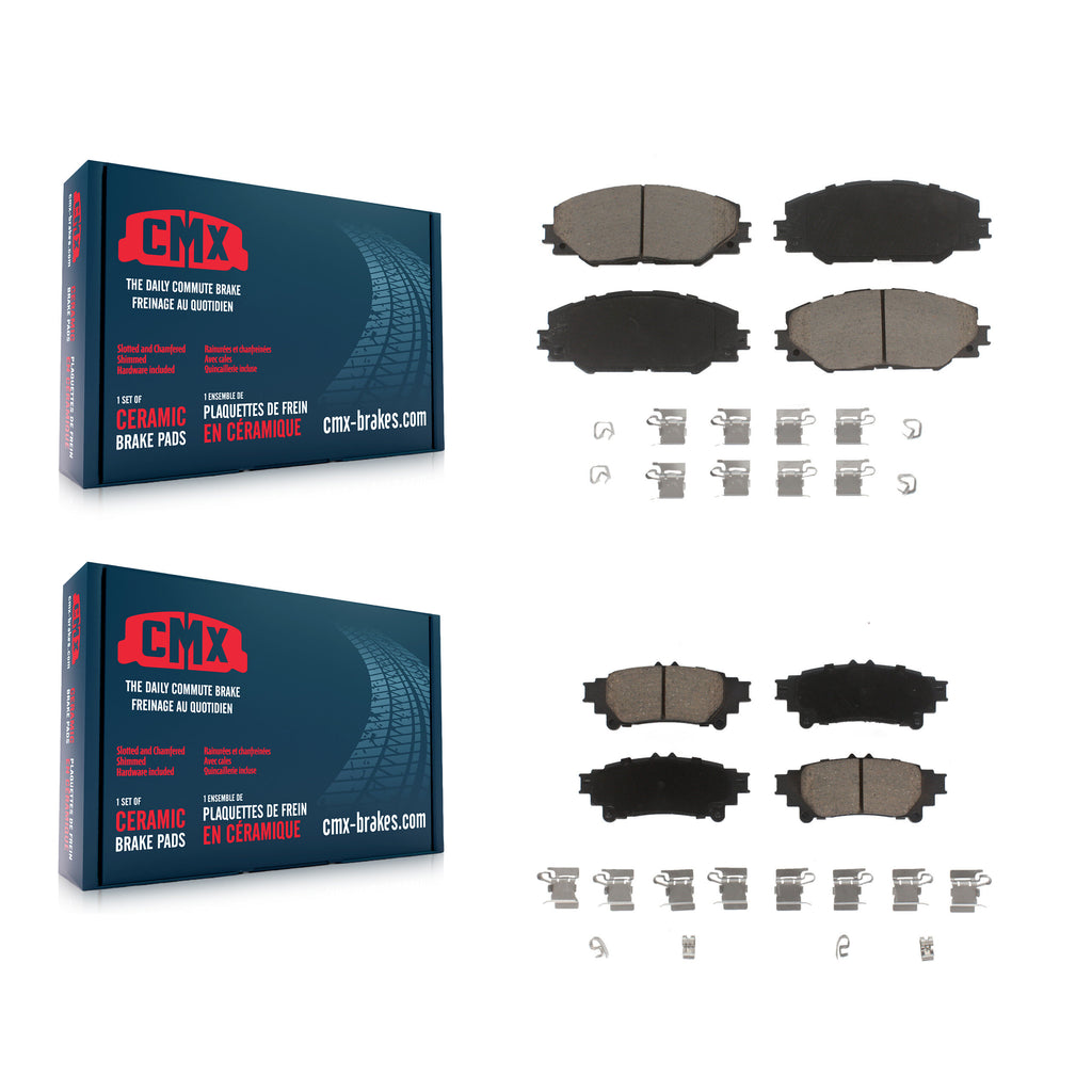 Front Rear Ceramic Brake Pads Kit For 2016-2020 Toyota Mirai