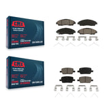 Front Rear Ceramic Brake Pads Kit For Chevrolet Traverse GMC Acadia Cadillac XT5