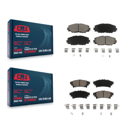 Front Rear Ceramic Brake Pads Kit For 2012-2018 Toyota Prius V