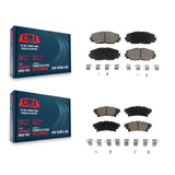Front Rear Ceramic Brake Pads Kit For 2012-2018 Toyota Prius V