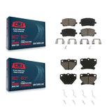 Front Rear Ceramic Brake Pads Kit For Toyota Corolla Matrix Pontiac Vibe