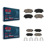 Front Rear Ceramic Brake Pads Kit For Kia Forte Hyundai Elantra GT Forte5 Koup