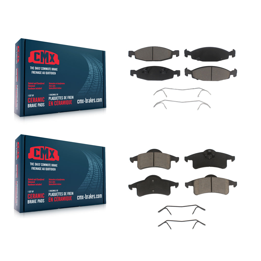 Front Rear Ceramic Brake Pads Kit For Jeep Grand Cherokee
