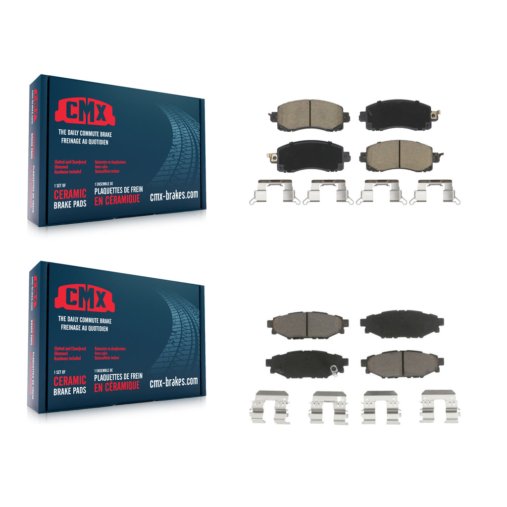Front Rear Ceramic Brake Pads Kit For Subaru Crosstrek Impreza