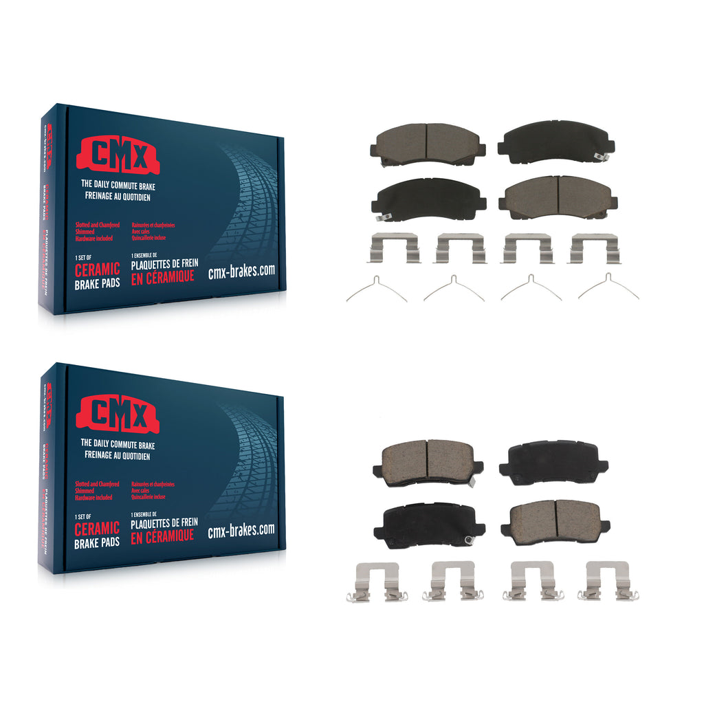 Front Rear Ceramic Brake Pads Kit For 2015-2020 Acura TLX