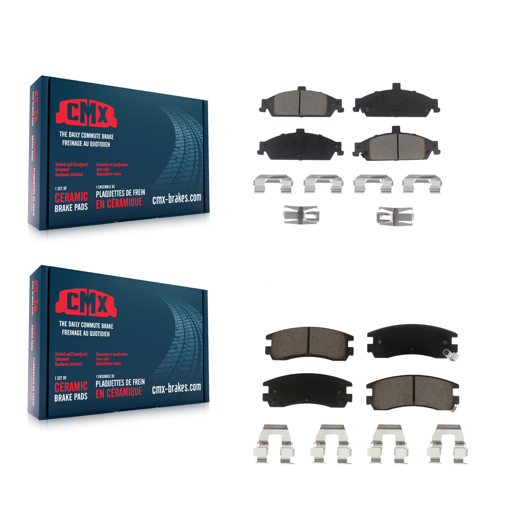 Front Rear Ceramic Brake Pads Kit For Pontiac Grand Am Oldsmobile Alero Cutlass