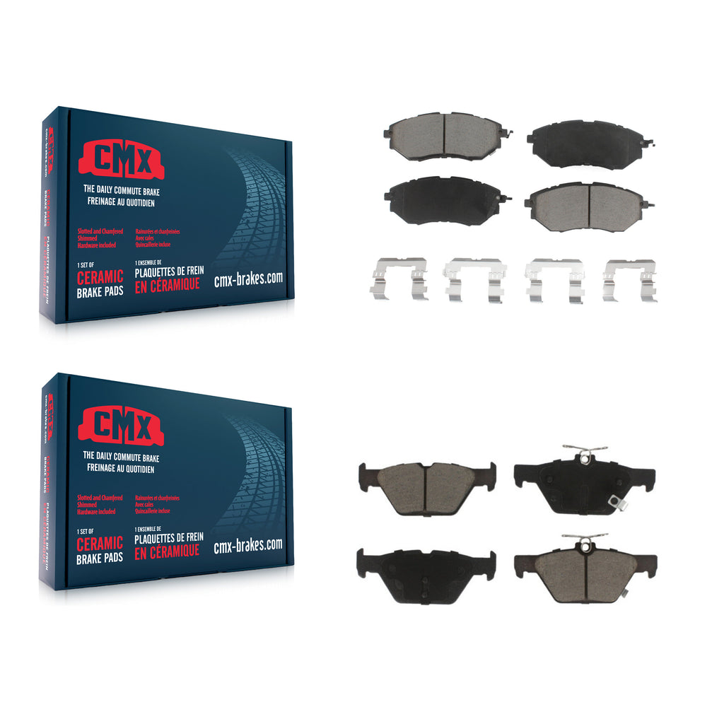 Front Rear Ceramic Brake Pads Kit For Subaru Outback Legacy WRX
