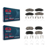 Front Rear Ceramic Brake Pads Kit For Honda Pilot Acura MDX ZDX