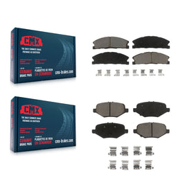 Front Rear Ceramic Brake Pads Kit For Ford Explorer Taurus Flex Police Sedan MKS